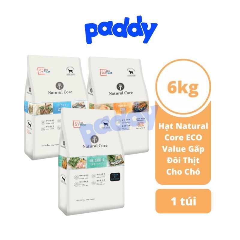 [6kg] Hạt Cho Chó Mọi Lứa Tuổi Hữu Cơ Natural Core ECO Value Gấp Đôi Thịt