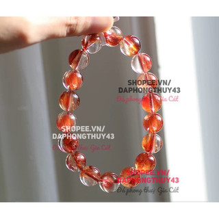 Vòng tay đa thach anh lửa 5A fire quartz kiểm định