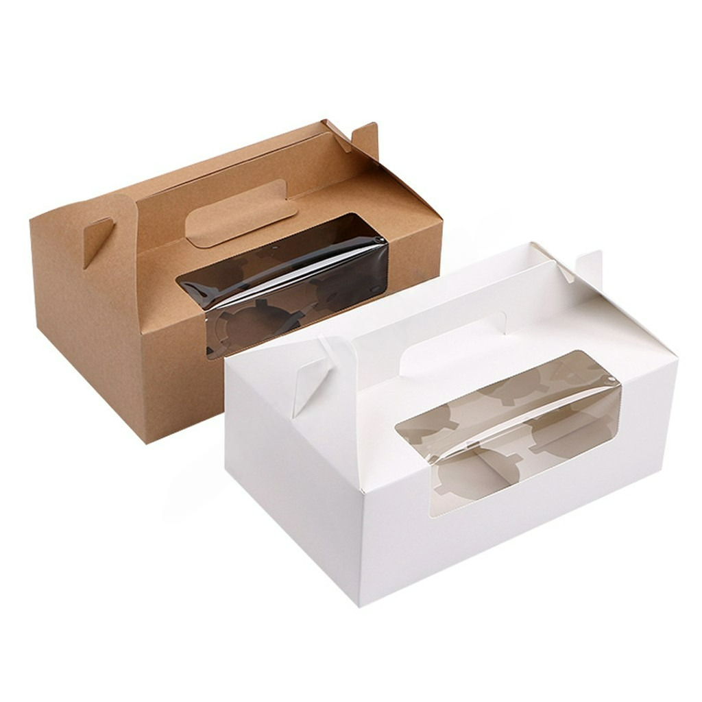 Hộp đựng cupcake có quai xách - [Chỉ ship Hỏa tốc tại HN]