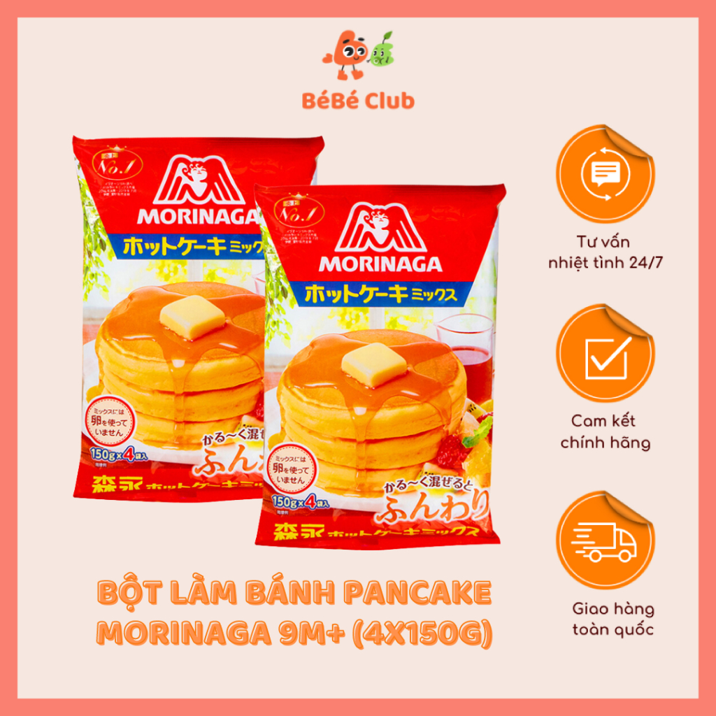 Bột Làm Bánh Pancake Morinaga 9M+ (4x150g)