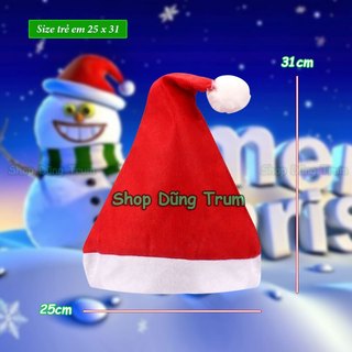 Mũ Noel Vải Nỉ Mỏng