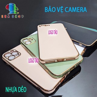 Ốp iPhone XS, 11 Pro Max, XR, 6 Plus,7, 8 Plus-Nhựa dẻo-VIỀN BÓNG-Thiết kế giống iP12- Bảo vệ Camera