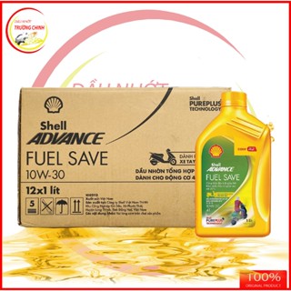 Thùng Nhớt Shell Advance Fuel Save 10W30 tiết kiệm nhiên liệu dành cho xe ga