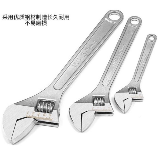 Mỏ lết thép trắng 8-10-12 inch (200mm-250mm-300mm)