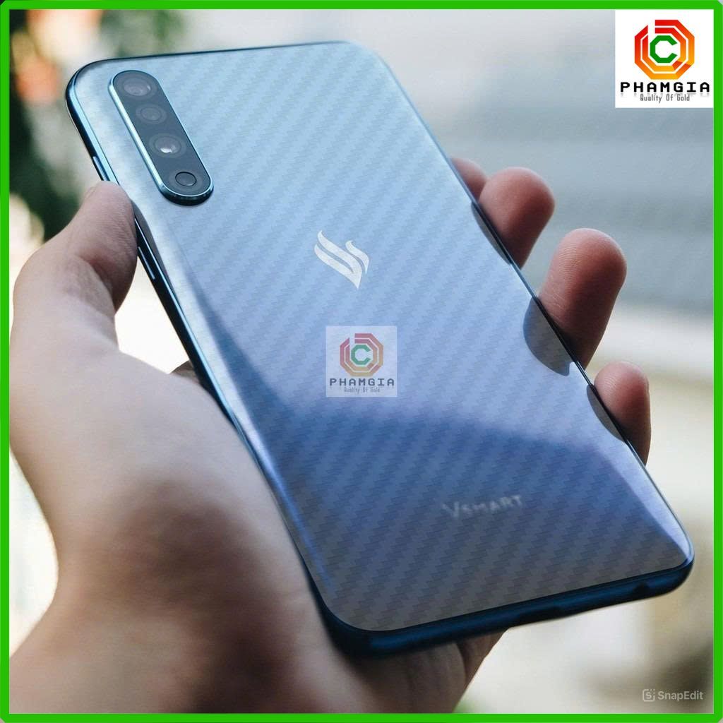 Dán Skin Carbon mặt lưng cho Vsmart live/ joy 3/ active 1 plus/ joy 1 1+ (plus)/ bee/ active 3/ star loại trong, nhám