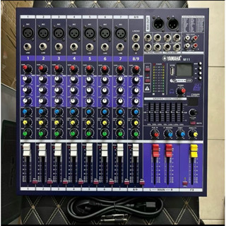 Bàn Trộn âm thanh Mixer YAMAHA M11 mới nhất 2024 gồm 7 cổng mic , eco và 99 chế hát karaoke thu đều ổn , tặng 2 rắc 6ly