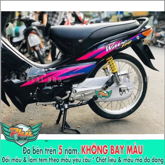 Tem rời Wave nhỏ hồng đen (X) -1