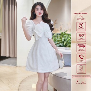 Váy đầm thiết kế cao cấp màu trắng tay bồng sang trọng [ Ảnh thật ] The Shilla-CG.R52B80.61D1