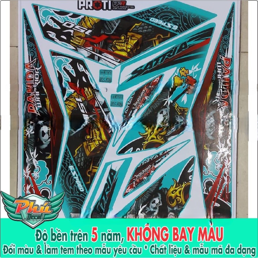 Tem Rời Satria Xanh đen Panda (K) -1