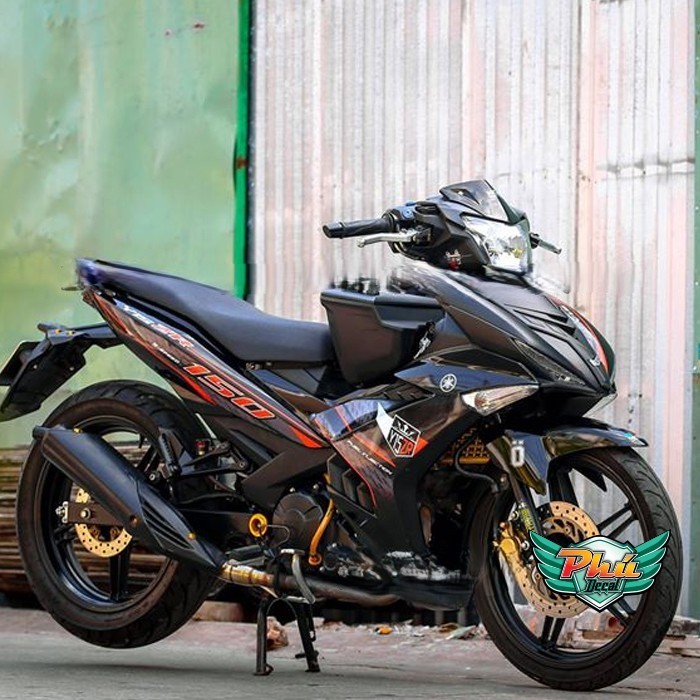 Tem rời Exciter 150 Đen xám cam (A)