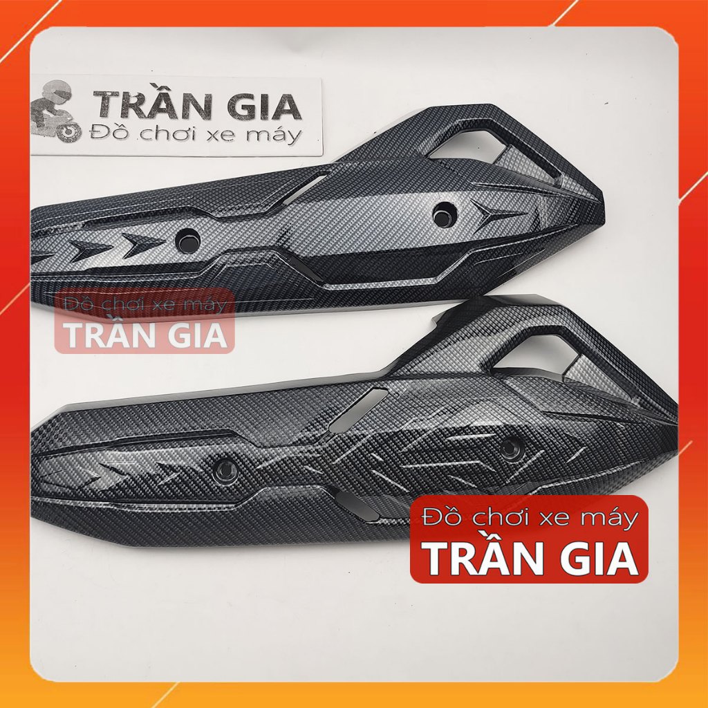 Ốp pô xe AB cacbon che pô airblade năm 2016-2017-2018-2019 phụ kiện trang trí air blade