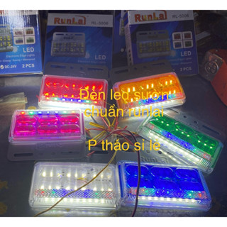 đèn led sườn, đèn sườn xe tải run lai 5006 xịn ,siêu sáng các màu hót sáng siêu đẹp 12v24v chịu nước, clip đấu thực