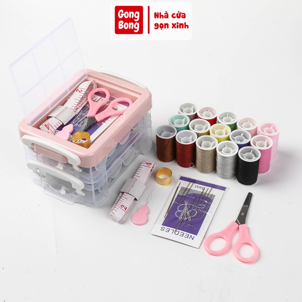 Hộp đựng đồ kim chỉ may vá đa năng 30 món nhỏ gọn xinh xách tay tiện lợi