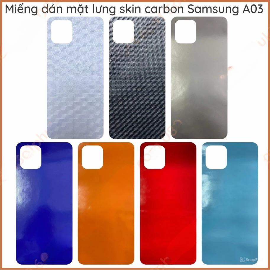 Miếng dán mặt lưng skin carbon Samsung a03