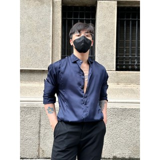 Áo Sơ Mi Nam Lụa Trơn Cổ Bẻ Tam Giác 3 Màu, Áo Sơ Mi Nam Lụa PINGUYEN 008