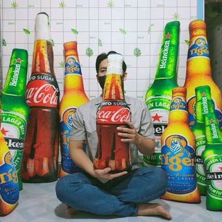 (TẶNG BIA NHỎ) COCA GỐI ÔM 3D COCA TIGER 50cm