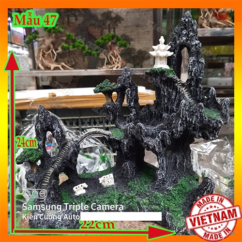 Mô Hình Núi - Hòn non Bộ - Trang Trí Bể cá (Mẫu 47)