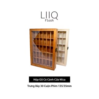  Hộp Gỗ Có Cánh Cửa Mica Trưng Bày 30 Cuộn Phim 135 35mm Mới Chưa Qua Sử Dụng Cho Máy Chụp Ảnh Film - LIIQ Flash 