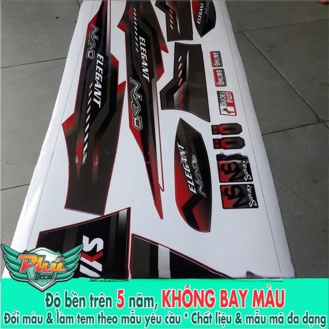 Tem rời Elegant Đỏ Đen -1