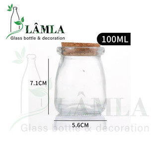 Hũ Thuỷ Tinh Pudding Lùn Nắp Gỗ Ép 100ml