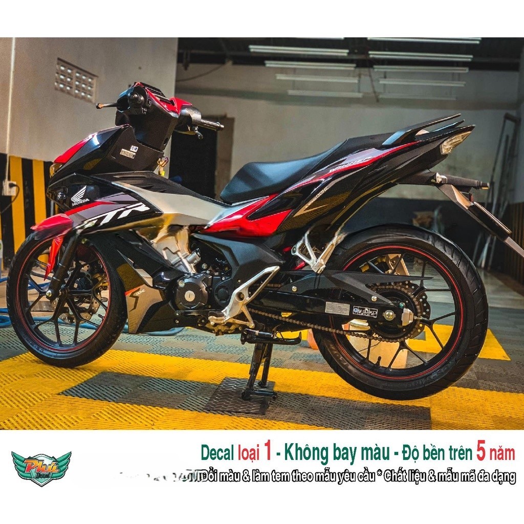 Tem rời xe Winner X Gtr đỏ đen (A)