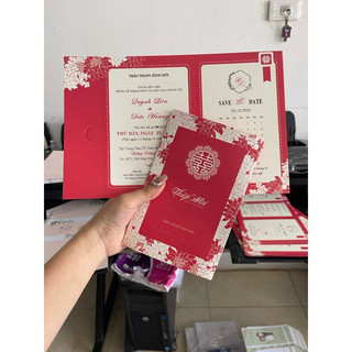 Thiệp cưới đỏ BB59