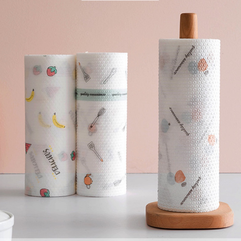 Khăn Giấy Lau Bếp Cuộn Hình Trụ 20Cm Đa Năng Có Thể Giặt Vệ Sinh Nhà Cửa Siêu Tiện Lợi Cao Cấp