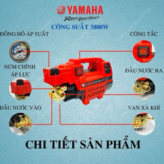 Máy rửa xe áp lực cao YAMAHA - YA999 công suất 3800W tặng kèm bình tạo bọt tuyết và khớp nối dài - Máy xịt rửa cao cấp