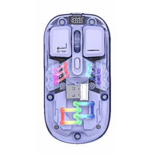 Chuột bluetooth không dây cao cấp TEKKIN JERTECH WB112 thiết kế trong suốt độc lạ cá tính led siêu đẹp