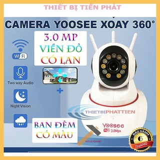 Camera ip yoosee 3 râu 3.0 mpx có lan có màu ban đêm