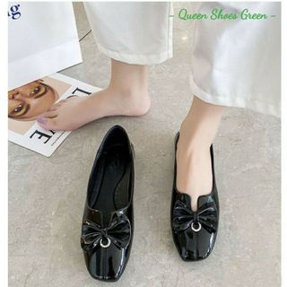 Giày búp bê tiểu thư nữ phối nơ điệu đà