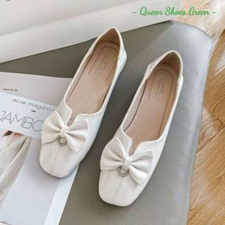 Giày búp bê tiểu thư nữ phối nơ điệu đà