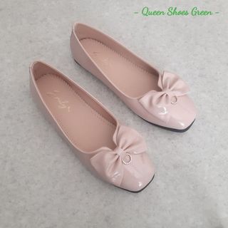 Giày búp bê tiểu thư nữ phối nơ điệu đà