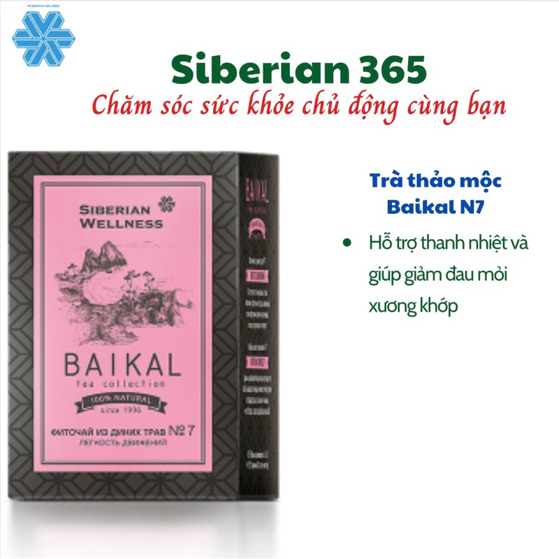 [Trà khớp N7] Trà thảo mộc Siberian Baikal tea collection Herbal tea N7- 30 gói - Date 2026