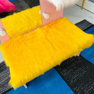 Thảm lông màu vàng - lông dài hồ ly 5cm
