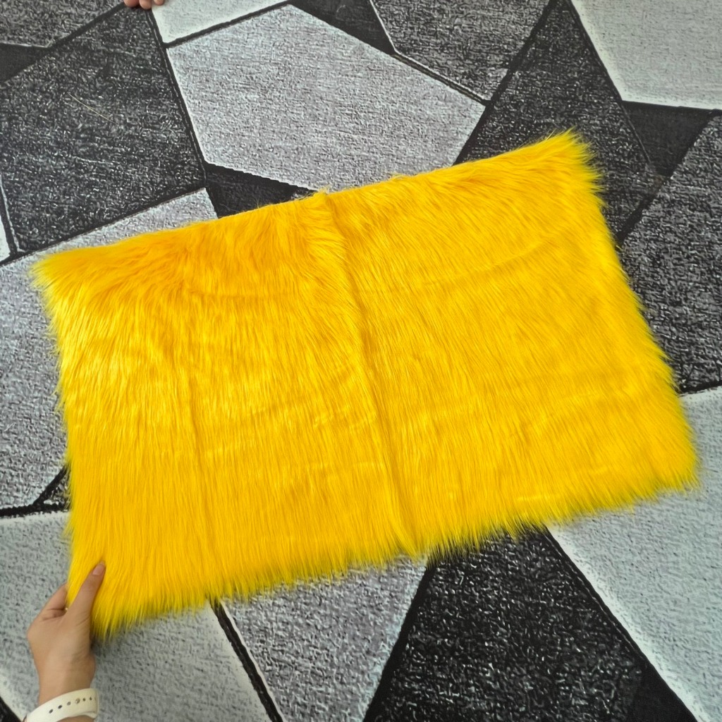 Thảm lông màu vàng - lông dài hồ ly 5cm
