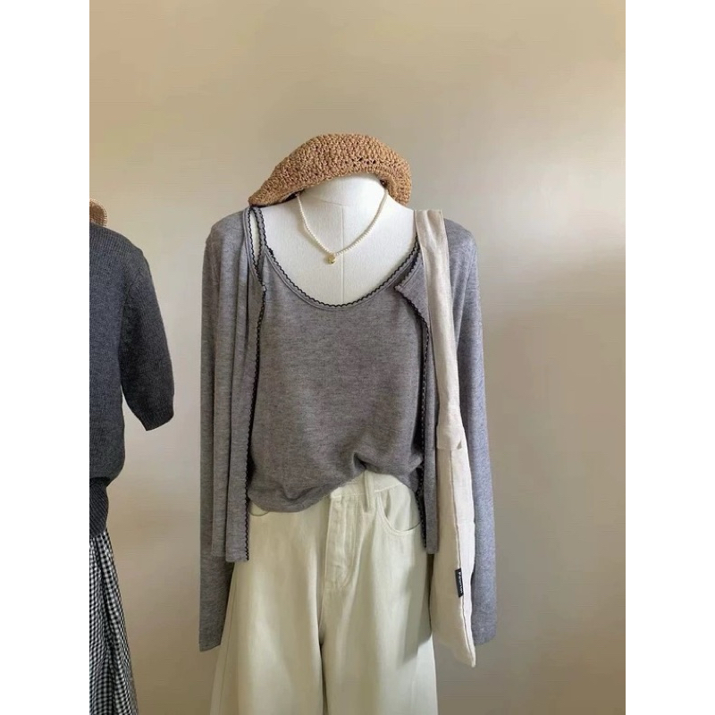 CITRA - Set áo 2 dây + cardigan dài tay