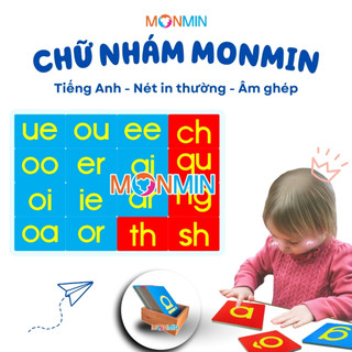 Bộ chữ nhám Tiếng Anh MONMIN (Montessori Sandpaper Letters)