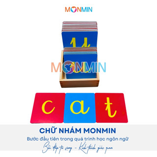 Bộ chữ nhám Tiếng Anh MONMIN (Montessori Sandpaper Letters)