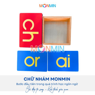 Bộ chữ nhám Tiếng Anh MONMIN (Montessori Sandpaper Letters)
