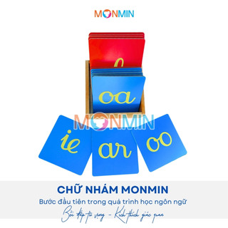 Bộ chữ nhám Tiếng Anh MONMIN (Montessori Sandpaper Letters)