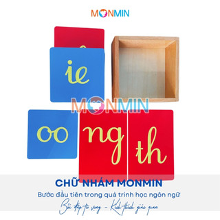 Bộ chữ nhám Tiếng Anh MONMIN (Montessori Sandpaper Letters)