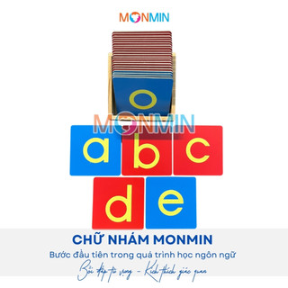 Bộ chữ nhám Tiếng Anh MONMIN (Montessori Sandpaper Letters)