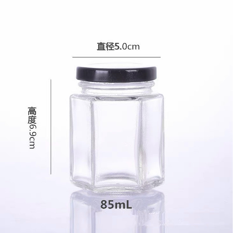 Hũ lục giác 80ml nắp thiếc