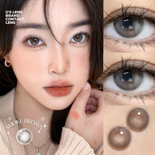  Kính áp tròng Gtrendy SMOKE BROWN nâu khói lens cận 6 tháng G.DIA 14.2mm có độ 0-8  Nội Địa Trung  