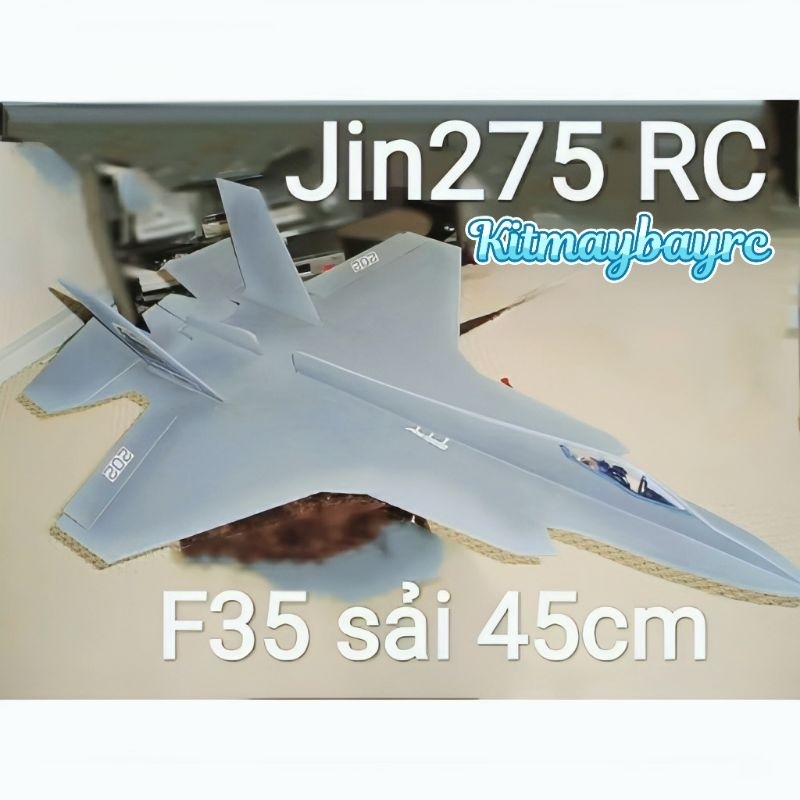 ♥️Siêu Sale ♥️ Bộ vỏ kit máy bay F 35 Flat sải 45cm( 2 động cơ 180 #zy740)