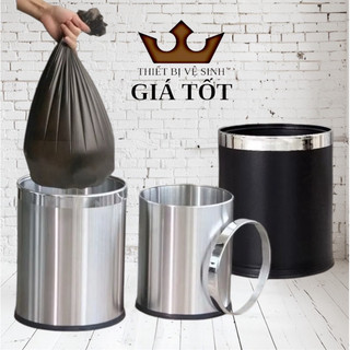 [ Hỏa Tốc TPHCM ] - Thùng rác inox 2 lớp văn phòng - Hàng nhập khẩu chất lượng chính hãng