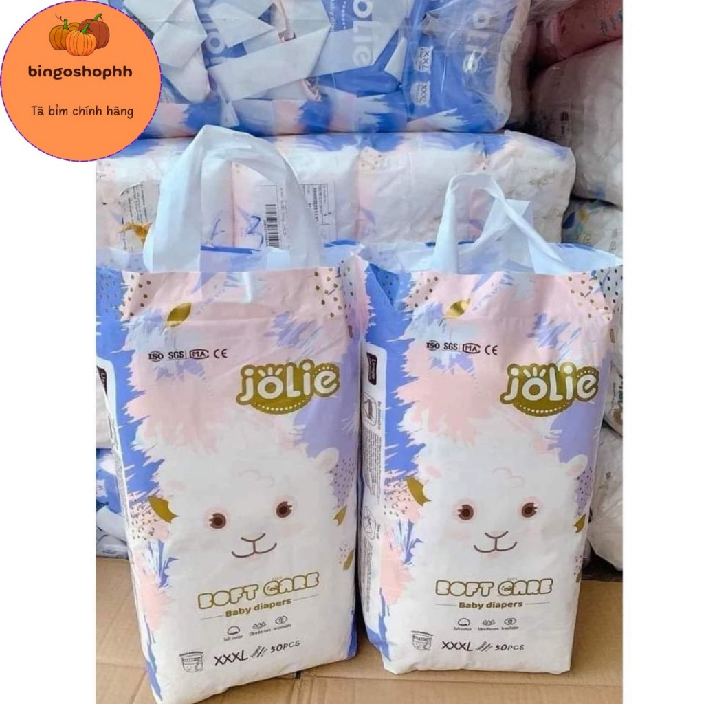 Tã/Bỉm Quần JOLIE Xuất Anh Full Size từ M-4XL (Cho Bé 5-20kg) - có dán cuộn bỉm