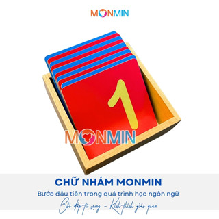 Số nhám - Bộ 10 số MONMIN (Montessori Sandpaper Numbers)