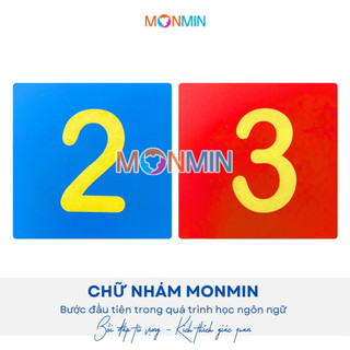 Số nhám - Bộ 10 số MONMIN (Montessori Sandpaper Numbers)